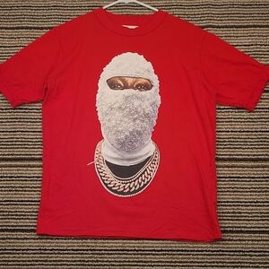 IH NOM UH NIT Italy Future Ski Mask Graphic Red XS Mens Designer T Shirt RARE